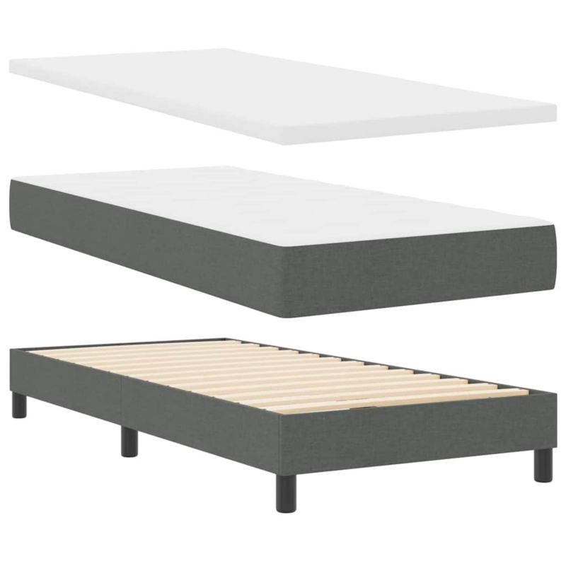 Łóżko z materacem tapicerowane WaszeMeble 80x200 cm szary WM-3339927 1 szt.