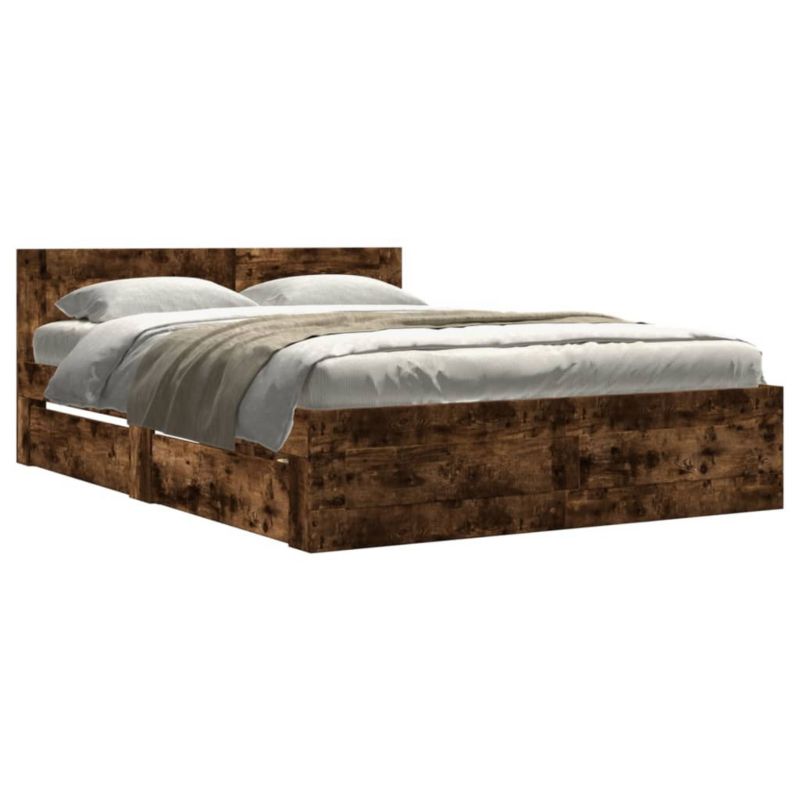 Łóżko drewniane WaszeMeble 140x190 cm brązowe WM-3295594 1 szt.