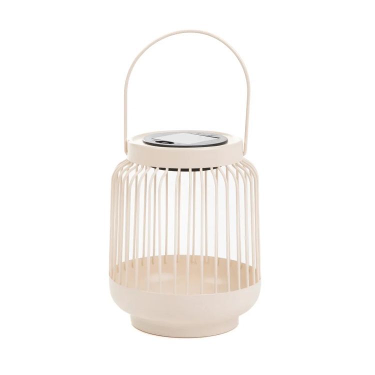 Lampion Homla solarny FONAR metalowy ecru 12,5x12,5x11,5 cm 1 szt.