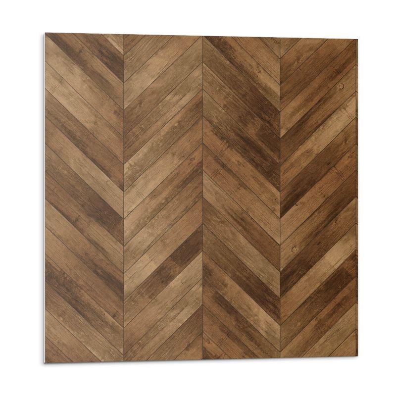 Kafelki samoprzylepne Wallfluent 20x20 cm Motyw desek w jodełkę 20 szt.
