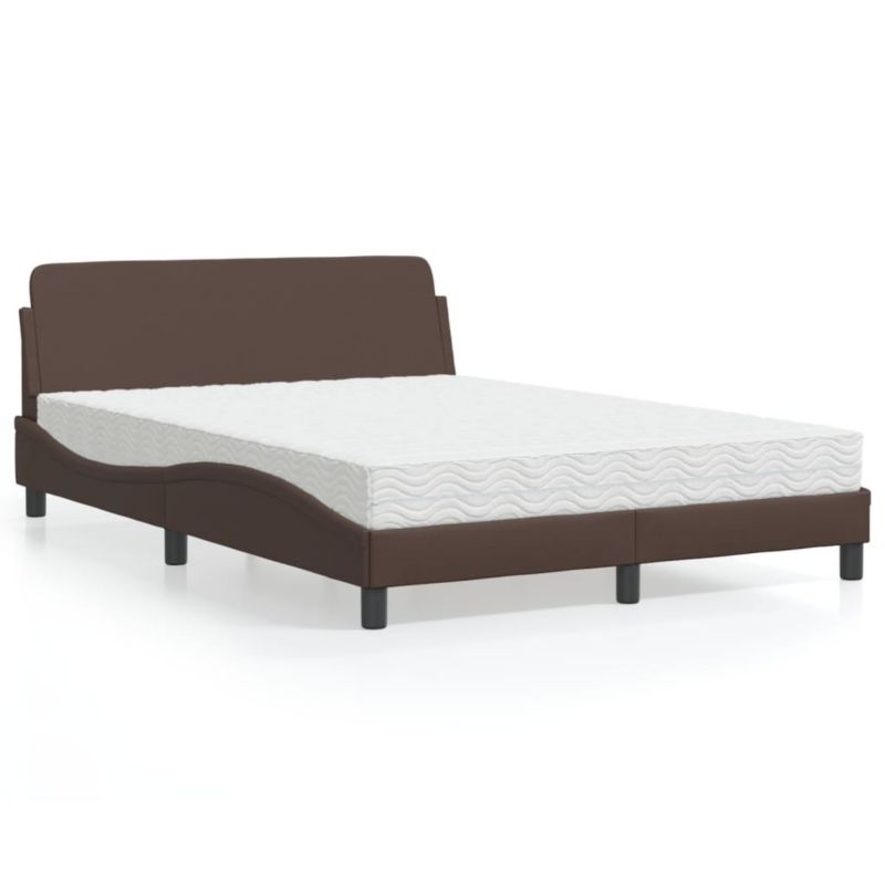 Łóżko tapicerowane WaszeMeble 140x200 cm brązowe WM-3208419 1 szt.