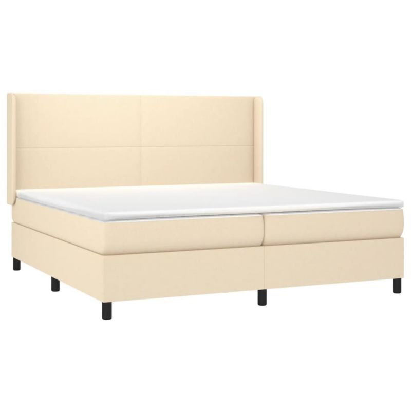 Łóżko kontynentalne WaszeMeble 200x200 cm kremowe WM-3138186 1 szt.