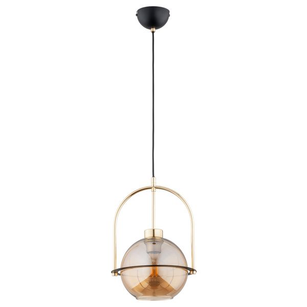 Lampa wisząca Alfa Leria 2853 złoto-czarna-bursztynowy 25 cm szerokości 1xE27 x 15W 1 szt.
