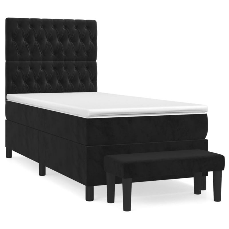 Łóżko kontynentalne WaszeMeble 100x200 cm czarne WM-3138009 1 szt.