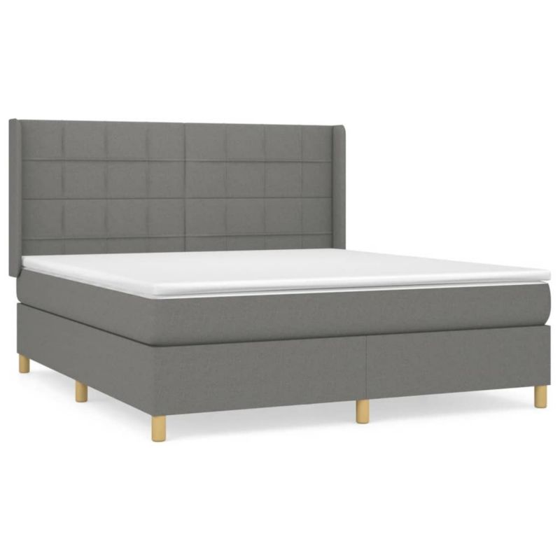 Łóżko kontynentalne WaszeMeble 160x200 cm ciemnoszara WM-3132002 1 szt.