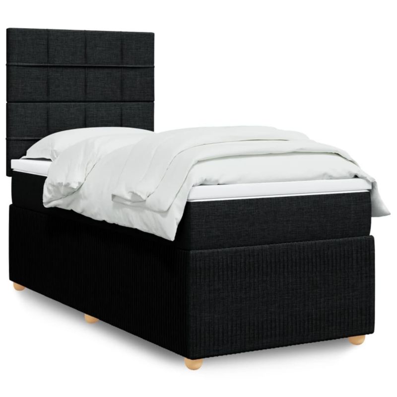 Łóżko kontynentalne WaszeMeble 80x200 cm czarne WM-3291885 1 szt.