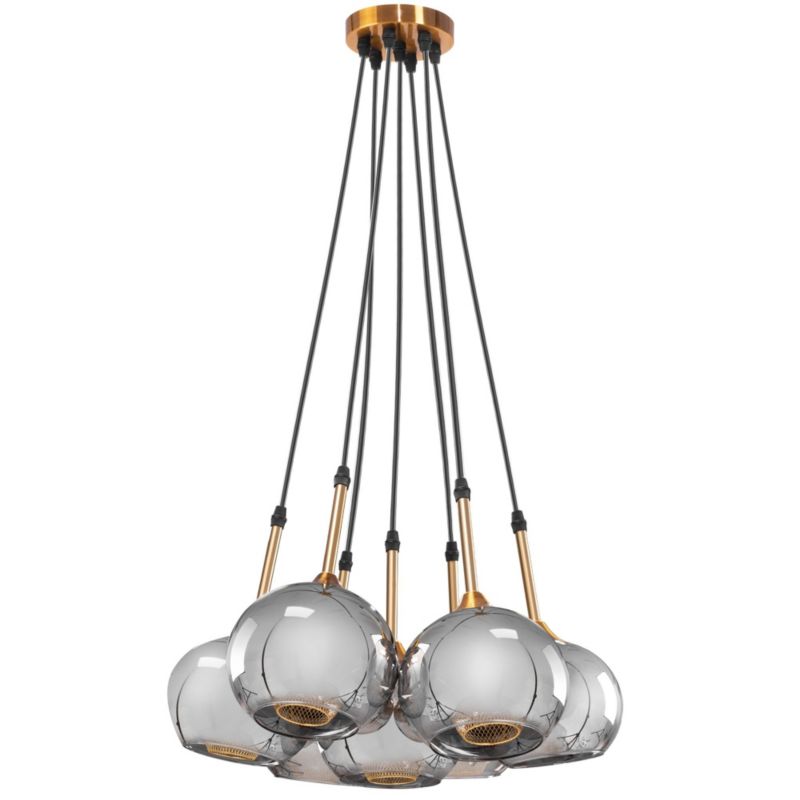 Lampa Sufitowa Wisząca Toolight App898-7Cp Czarny 1 Szt