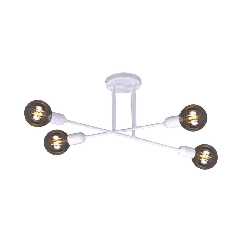 Lampa sufitowa wisząca Kaja Sitya biała wym: 26 x 66 x 43 cm 4xE27 x 60W 1 szt.