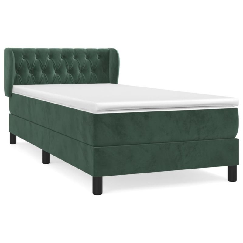 Łóżko kontynentalne WaszeMeble 90x200 cm zielone WM-3127652 1 szt.