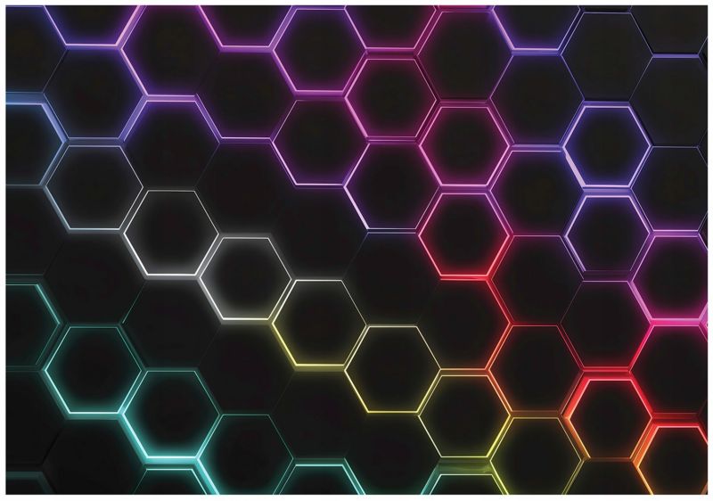Fototapeta WALLARENA Dla Dzieci Na Flizelinie Dla Chłopca Hexagony 300x210 cm 1 szt.