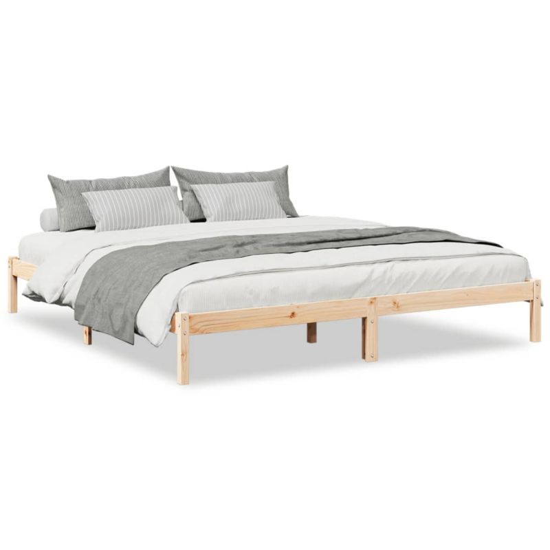 Łóżko drewniane WaszeMeble 200x220 cm brązowe WM-852426 1 szt.