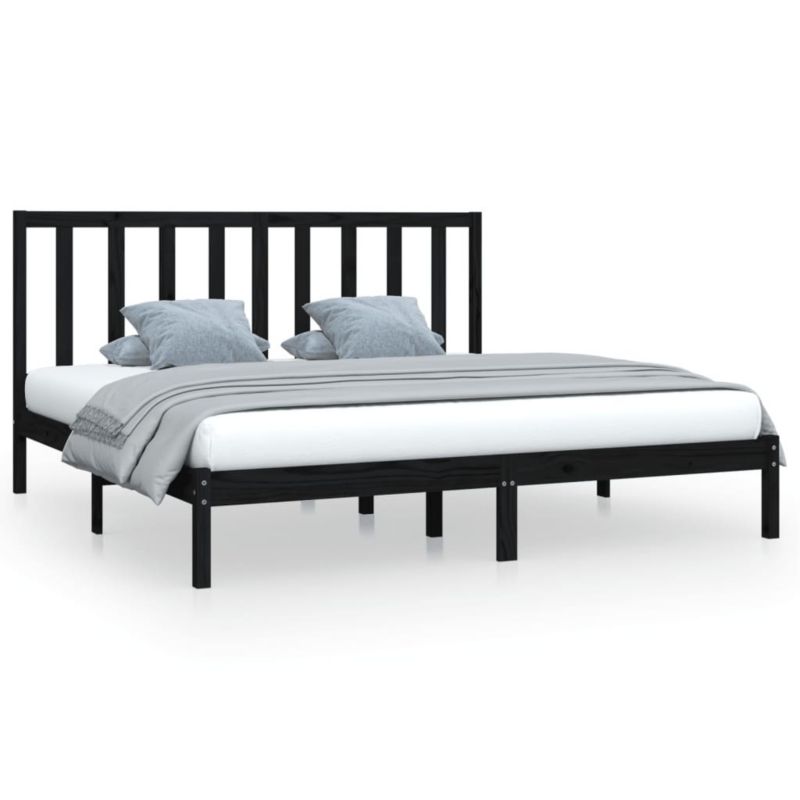 Łóżko drewniane WaszeMeble 200x200 cm czarna WM-3105184 1 szt.
