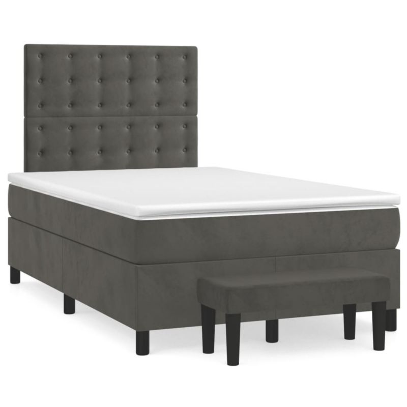 Łóżko kontynentalne WaszeMeble 120x200 cm ciemnoszare WM-3138074 1 szt.