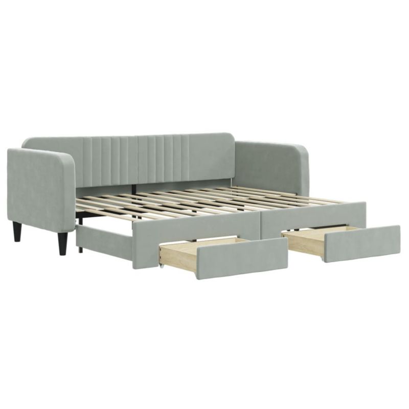 Łóżko dzienne WaszeMeble 80x200 cm rozsuwane szare WM-3197104 1 szt.
