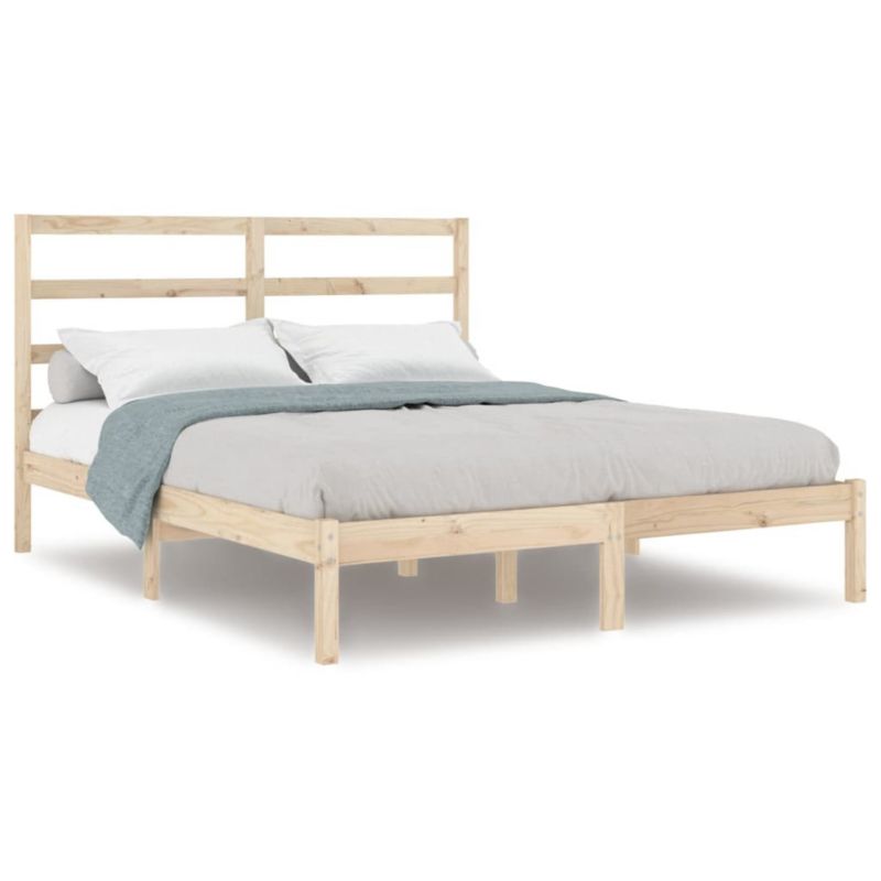 Łóżko drewniane WaszeMeble 135x190 cm brązowe WM-3104908 1 szt.
