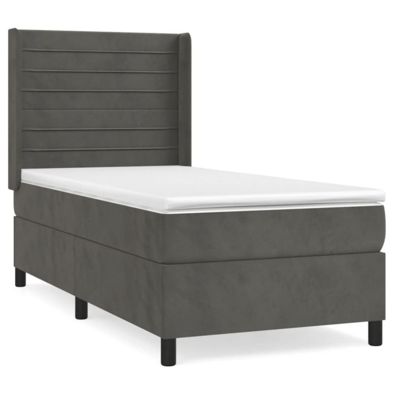 Łóżko kontynentalne WaszeMeble 90x190 cm ciemnoszary WM-3132712 1 szt.