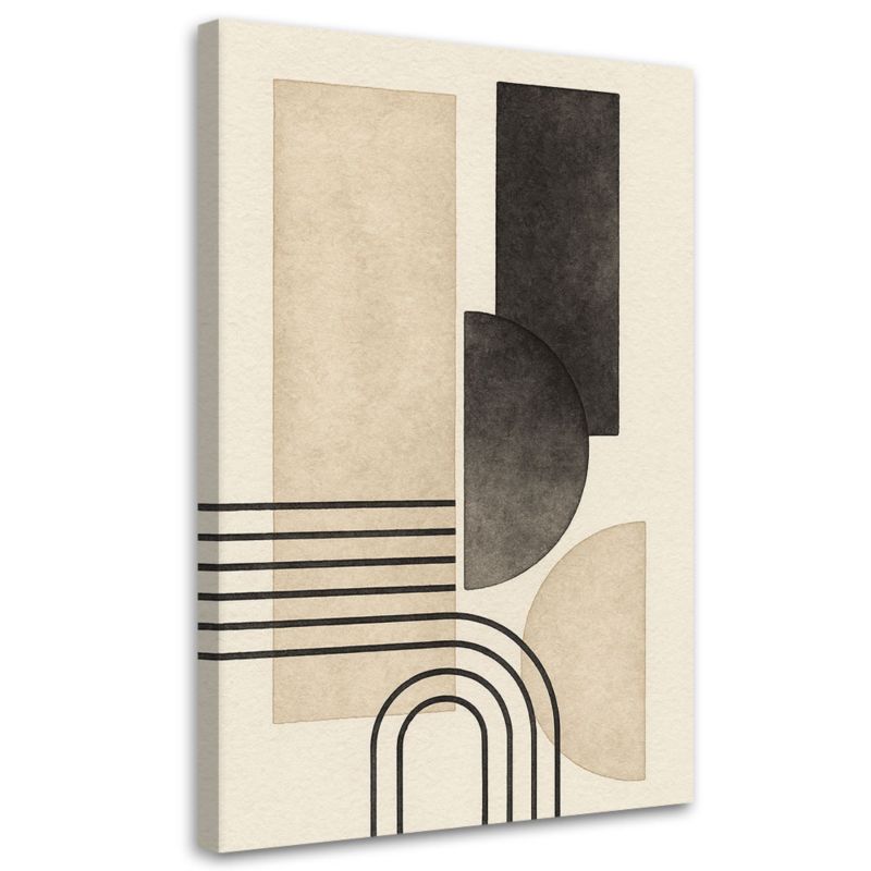 Obraz Japandi Feeby Abstrakcja Geometryczna Beżowa Linia Arkusz 80x120cm 1szt