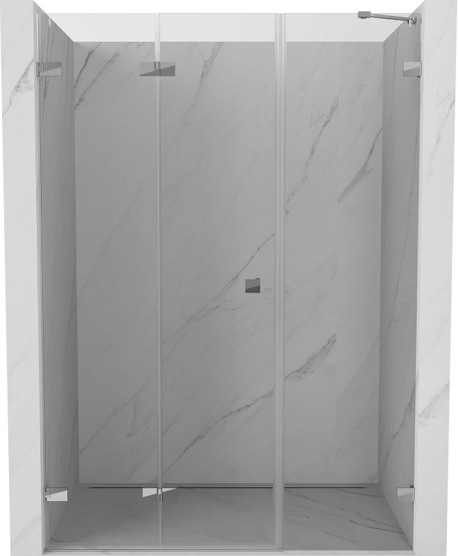 Drzwi prysznicowe składane Mexen Lunar-F chrom transparent 135x200 cm 836S-135-050-01-00-L 1 szt.