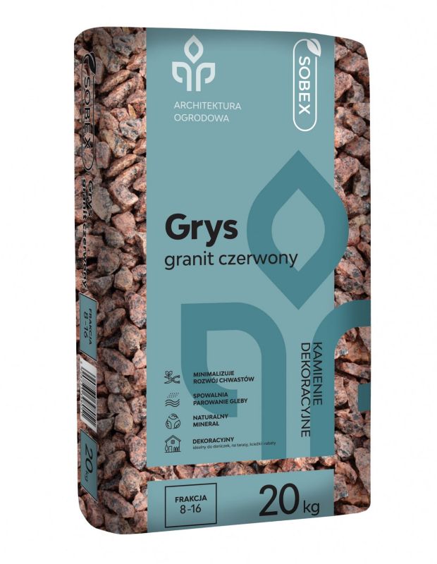 Grys granit czerwony 20 kg (8-16), SOBEX, 1 szt.