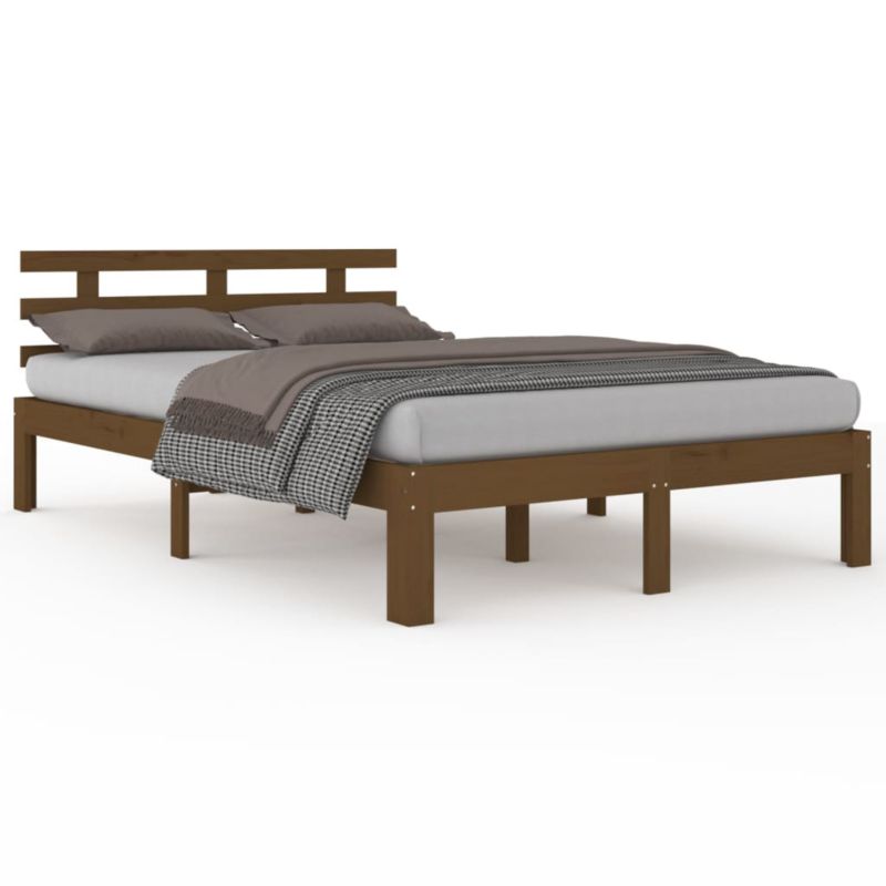 Łóżko drewniane WaszeMeble 150x200 cm brąz WM-814762 1 szt.