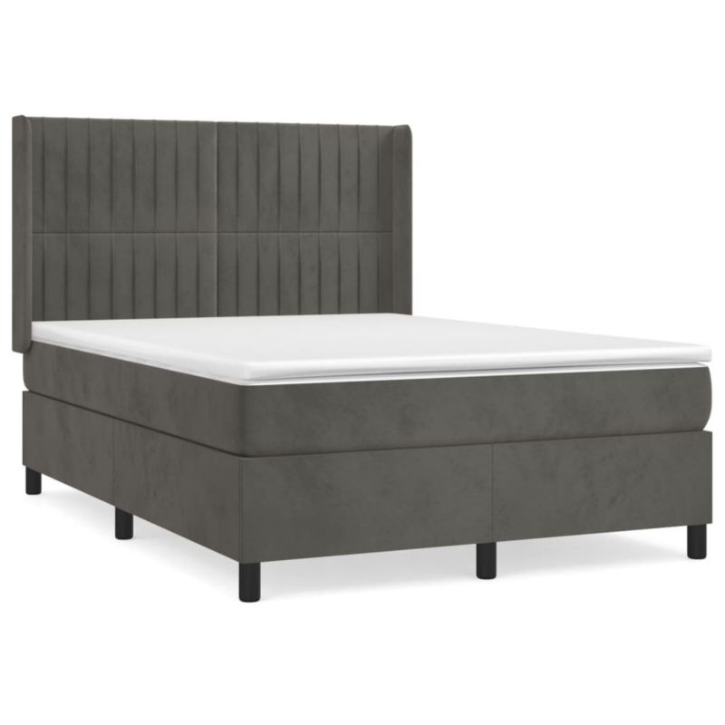 Łóżko kontynentalne WaszeMeble 140x190 cm ciemnoszara WM-3132796 1 szt.