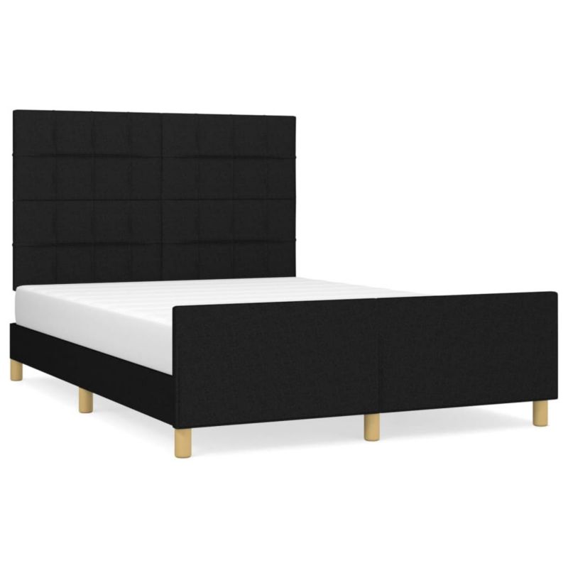 Łóżko tapicerowane WaszeMeble 140x190 cm czarna WM-3125051 1 szt.