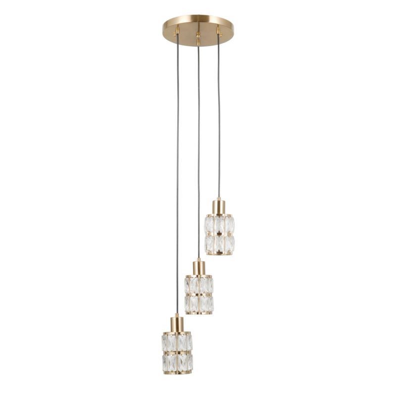 Lampa wisząca Italux Alma 1843 złoto-przezroczysty kryształowa 3xE27 x 40W 1 szt.