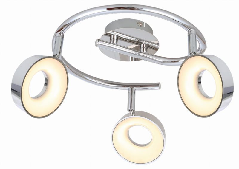 Lampa sufitowa wisząca Candellux Isla chromowana wym: 19 x 40 x 40 cm wbudowany LED 4W 1 szt.
