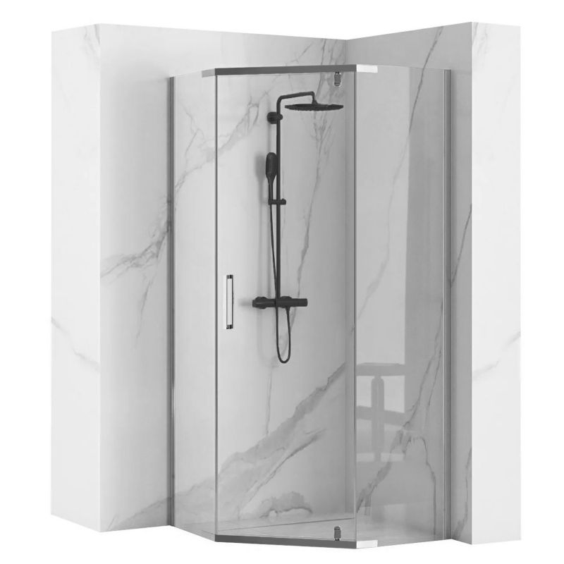 Kabina Rea Axin Chrom 90X90 Prysznicowa 90X90X195Cm 1 Szt