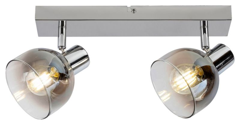 Oprawa sufitowa spot Rabalux Tarien chromowany szkło dymne 2 x E14 x 40W IP20 wym: 13 x 30 x 13 cm - 1 szt.