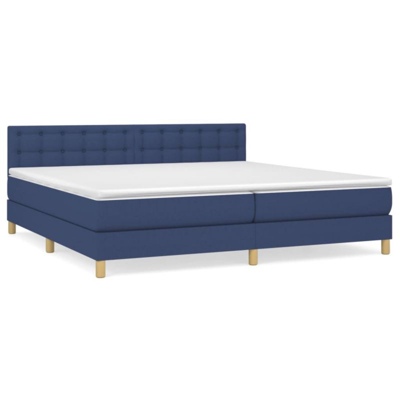 Łóżko kontynentalne WaszeMeble 200x200 cm niebieskie WM-3140967 1 szt.