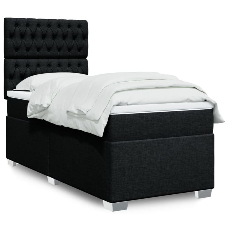 Łóżko kontynentalne WaszeMeble 90x190 cm czarne WM-3290352 1 szt.