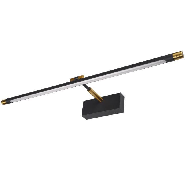 Kinkiet LED MasterLED Gemino 9W 46 cm IP20 neutralna biel 4000K czarny ze złotym 1 szt.