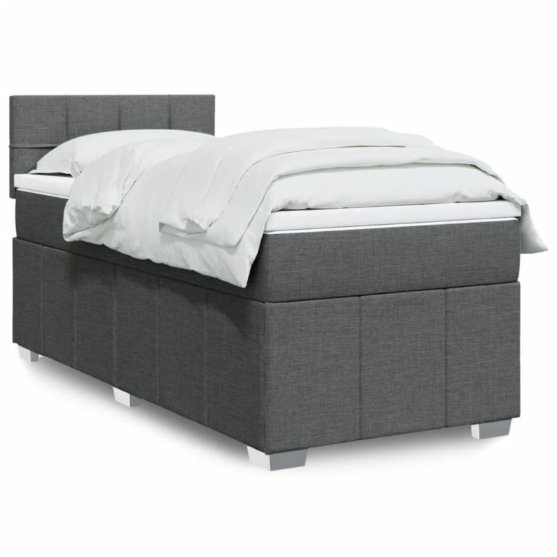 Łóżko kontynentalne WaszeMeble 100x200 cm ciemnoszara WM-3286980 1 szt.