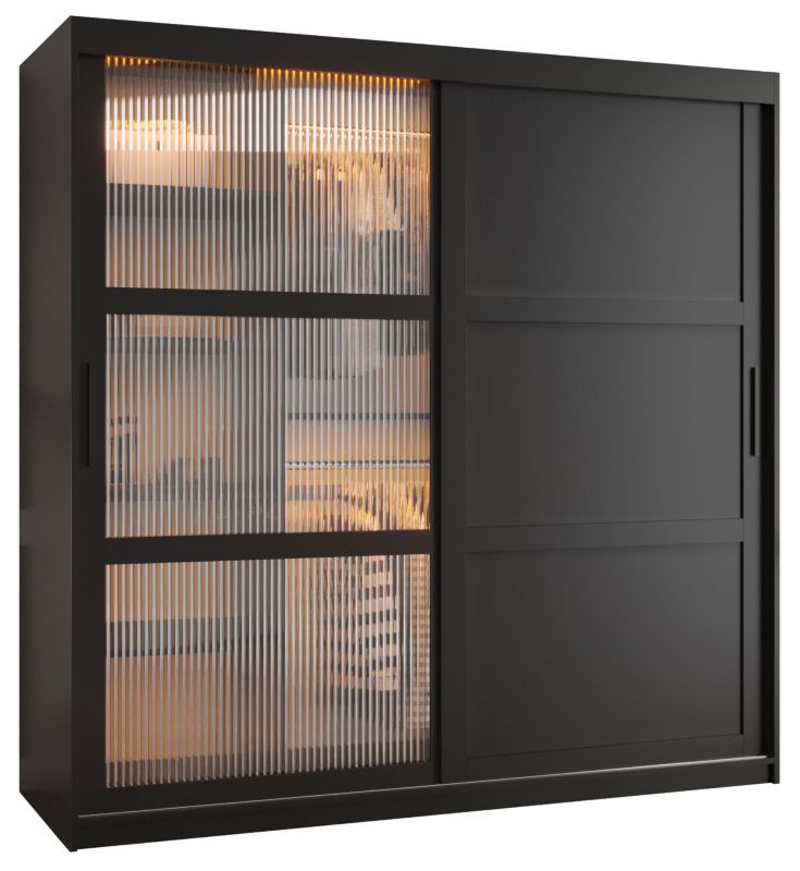 Szafa przesuwna Garderoba Abiks FLUTES 3 180 czarny 1 szt.
