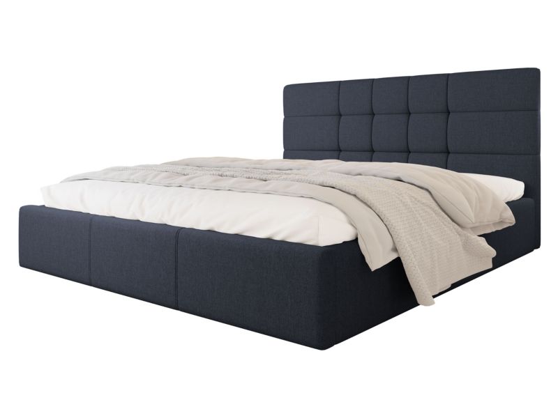 Łóżko tapicerowane MIRJAN 24 Swift stelaż drewniany 180x200 niebieski jeans 1 szt.