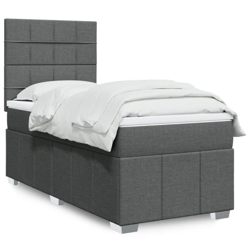 Łóżko kontynentalne WaszeMeble 90x190 cm ciemnoszara WM-3291524 1 szt.