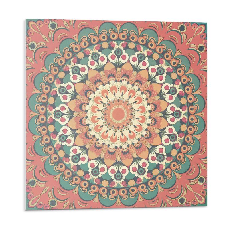 Kafelki samoprzylepne Wallfluent 50x50 cm Motyw mandali z subtelnymi akcentami 4 szt.