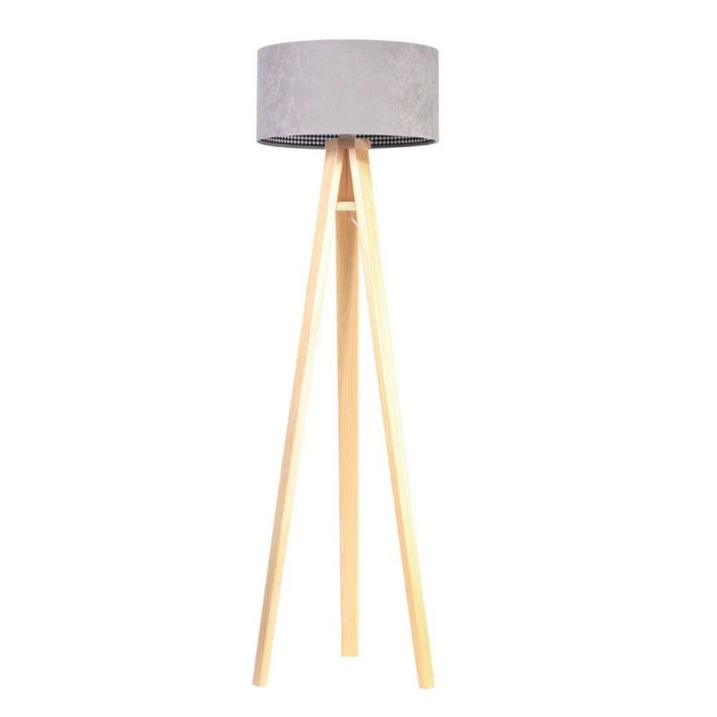 Lampa Bps Koncept stojąca HOME 40 szara/sosna 1 szt