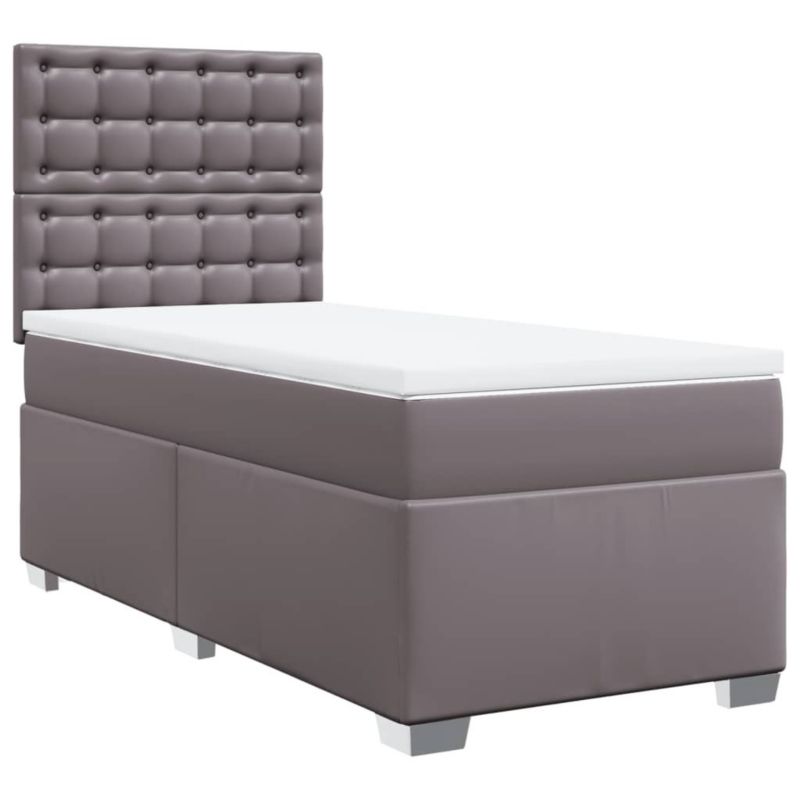 Łóżko kontynentalne WaszeMeble 90x190 cm szare WM-3290702 1 szt.