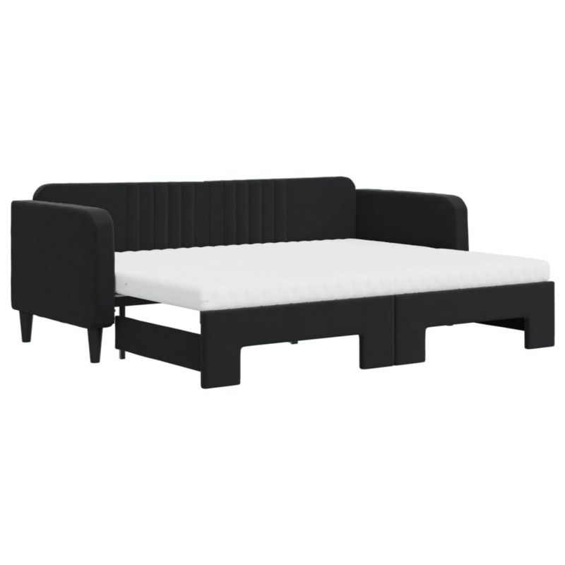 Łóżko dzienne WaszeMeble 80x200 cm rozsuwane czarne WM-3197084 1 szt.