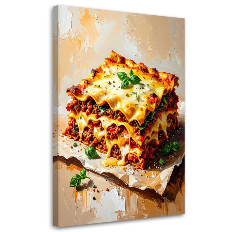 Obraz do kuchni baru jadalni Feeby Lasagne Jedzenie 70x100cm 1szt