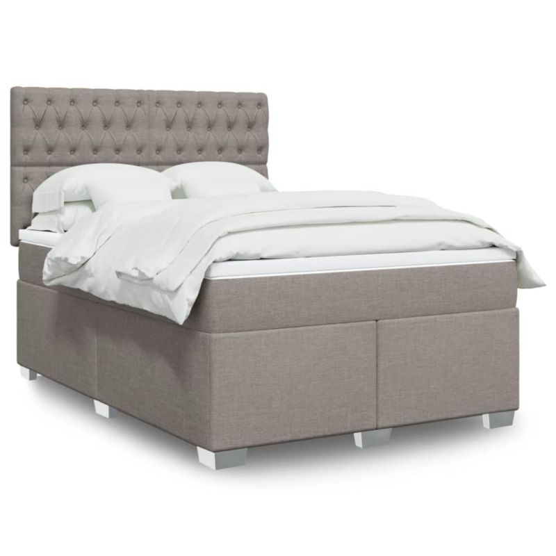 Łóżko z materacem WaszeMeble 140x190 cm taupe WM-3290494 1 szt.