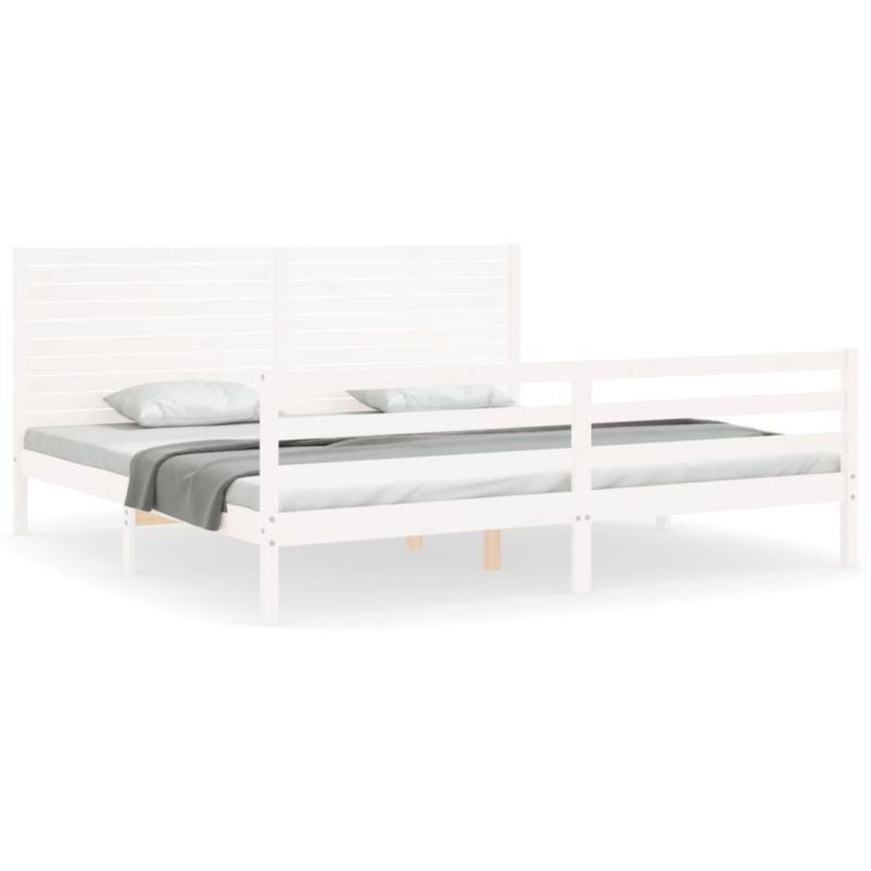 Łóżko drewniane WaszeMeble 200x200 cm biała WM-3195047 1 szt.