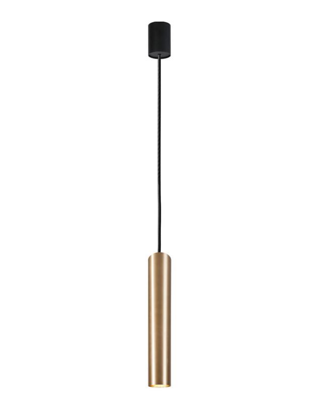 Lampa wisząca Nowodvorski Lighting Eye mosiądo-czarna tuba 1xGU10 x 10W 1 szt.