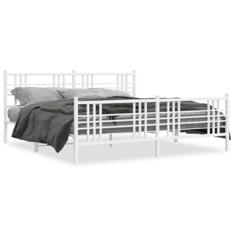 Łóżko metalowe WaszeMeble 193x203 cm biała WM-376397 1 szt.