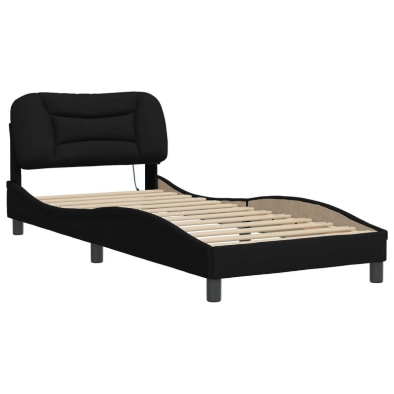 Łóżko tapicerowane WaszeMeble 80x200 cm czarna WM-3213664 1 szt.