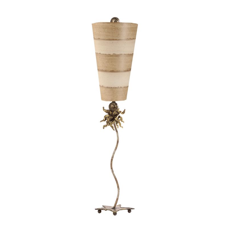 Lampa stołowa Flambeau Anemone kremowo-brązowa 1 x E27 x 100W IP20 wym: 101.6 x 25.4 x 25.4 cm metal - 1 szt.