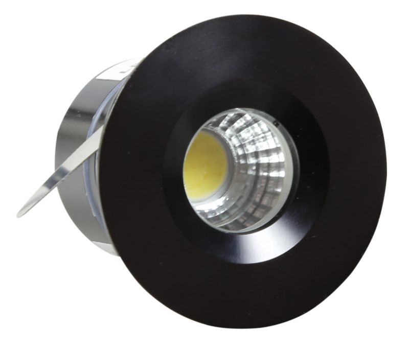 Oprawa sufitowa wpuszczana Candellux Sh łazienkowa czarna LED 3W 6000K 210lm IP65 wym: 4,8 x 4,6 x 4,6 cm okrągła - 1 szt.