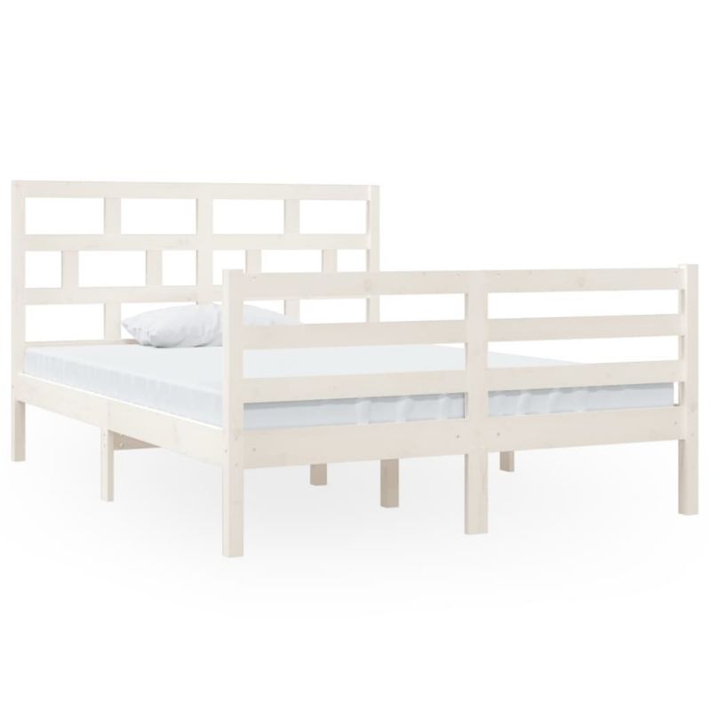 Łóżko drewniane WaszeMeble 135x190 cm biała WM-3101259 1 szt.